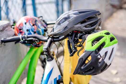 Large XL eBike battery bag mounted on rear rack loaded with groceries and gear